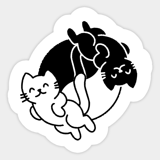 Meow Yin Meow Yang Sticker by xyz_studio